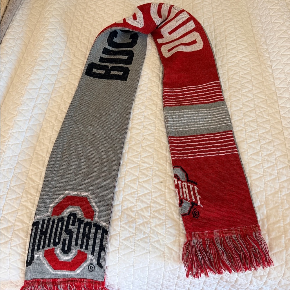 OSU Ohio State Football Buckeyes Scarf Ohio State Reversible Game Day Bucks Gear